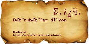 Dörnhöfer Áron névjegykártya