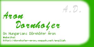 aron dornhofer business card